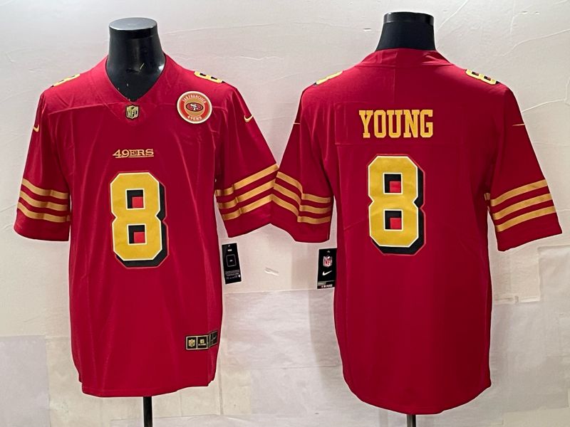 Men Nike San Francisco 49ers 8 Young Red Limited NFL 2025 Jersey 0023